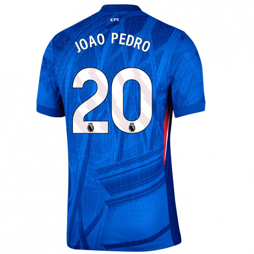 Danxen Hombre Camiseta João Pedro #20 Azul Blanco 1ª Equipación 2025/26 La Camisa