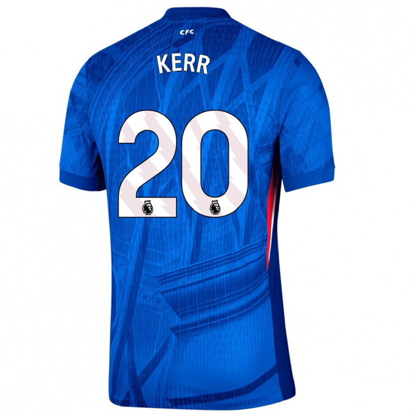 Danxen Hombre Camiseta Sam Kerr #20 Azul Blanco 1ª Equipación 2025/26 La Camisa
