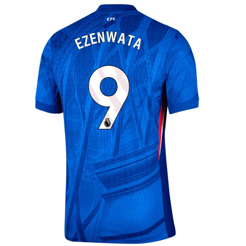 Danxen Hombre Camiseta Chizaram Ezenwata #9 Azul Blanco 1ª Equipación 2025/26 La Camisa