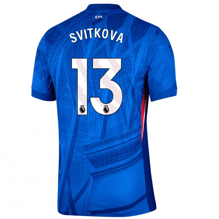 Danxen Hombre Camiseta Katerina Svitkova #13 Azul Blanco 1ª Equipación 2025/26 La Camisa