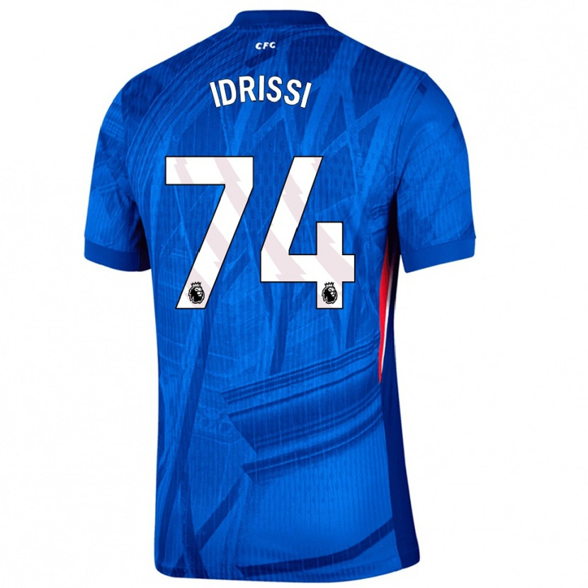 Danxen Hombre Camiseta Yahya Idrissi #74 Azul Blanco 1ª Equipación 2025/26 La Camisa