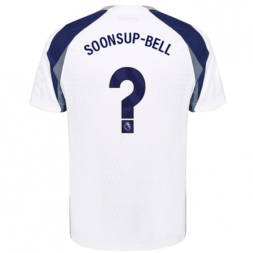 Danxen Hombre Camiseta Jude Soonsup-Bell #0 Blanco Marino 1ª Equipación 2025/26 La Camisa