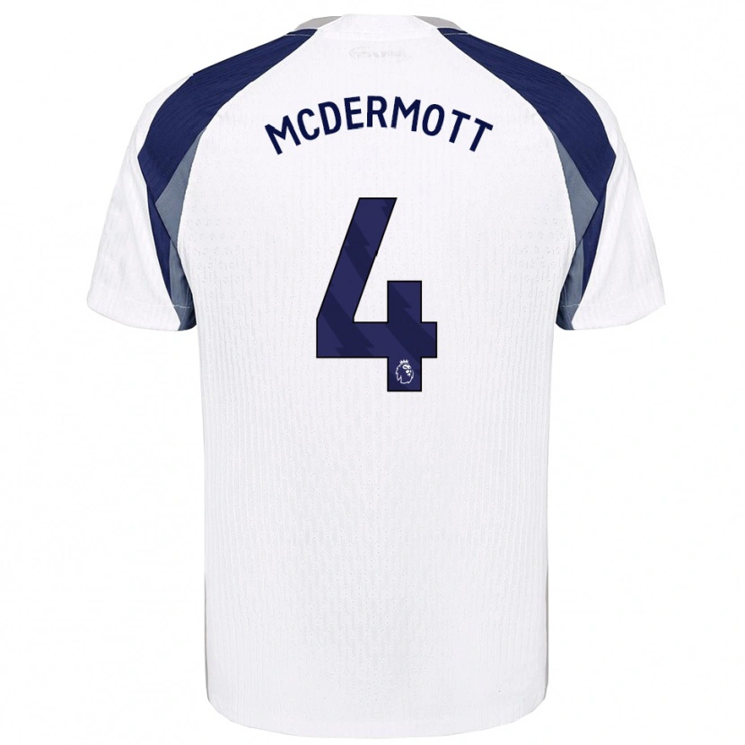 Danxen Hombre Camiseta Pele Arganese-Mcdermott #4 Blanco Marino 1ª Equipación 2025/26 La Camisa