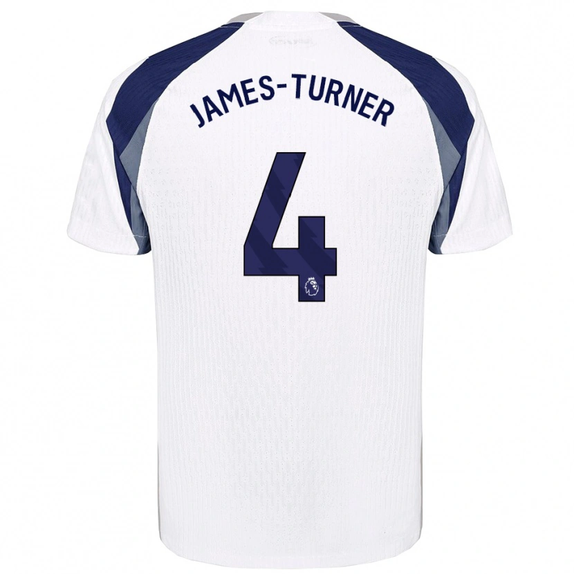 Danxen Hombre Camiseta Amy James-Turner #4 Blanco Marino 1ª Equipación 2025/26 La Camisa