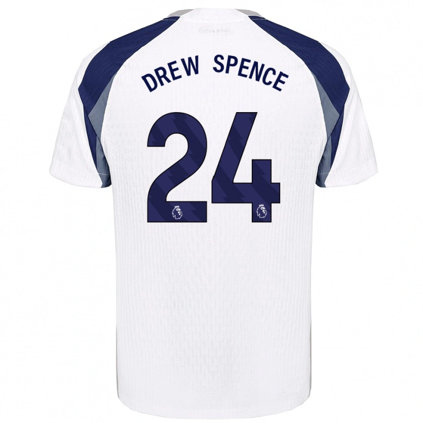 Danxen Hombre Camiseta Drew Spence #24 Blanco Marino 1ª Equipación 2025/26 La Camisa