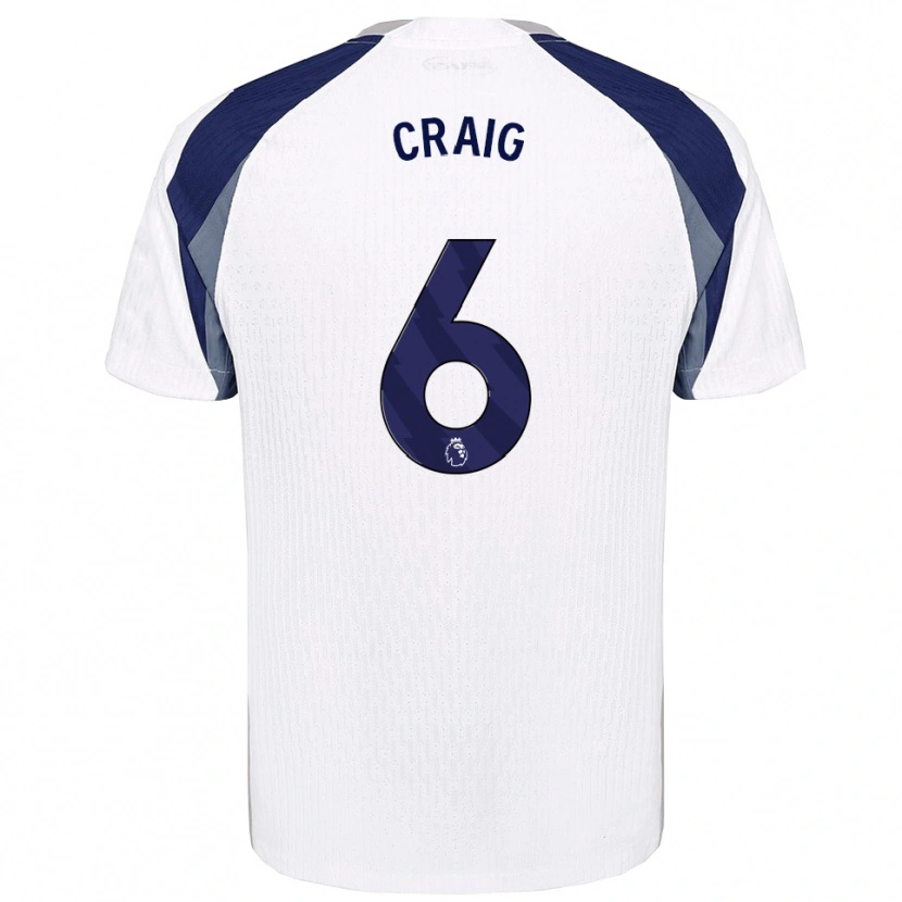 Danxen Hombre Camiseta Matthew Craig #6 Blanco Marino 1ª Equipación 2025/26 La Camisa