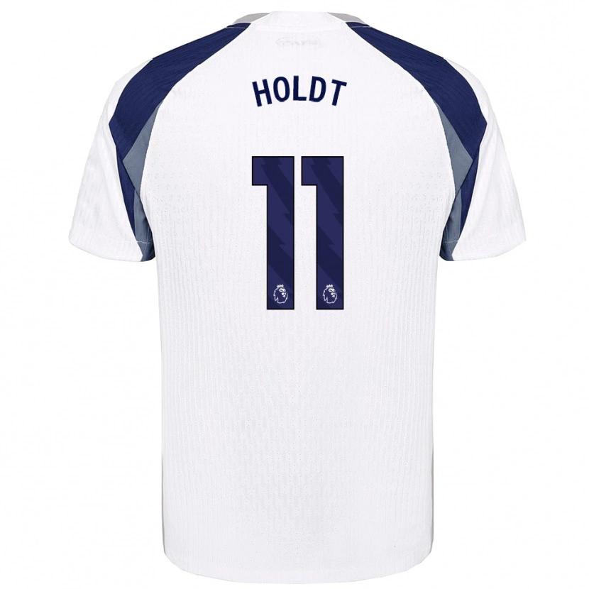 Danxen Hombre Camiseta Olivia Holdt #11 Blanco Marino 1ª Equipación 2025/26 La Camisa