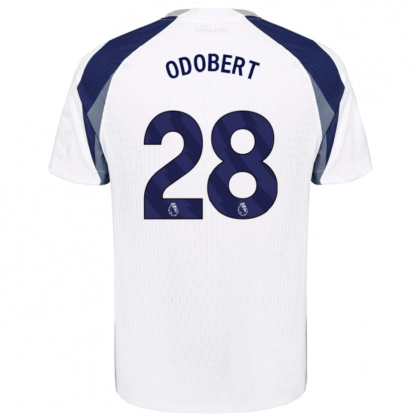 Danxen Hombre Camiseta Wilson Odobert #28 Blanco Marino 1ª Equipación 2025/26 La Camisa