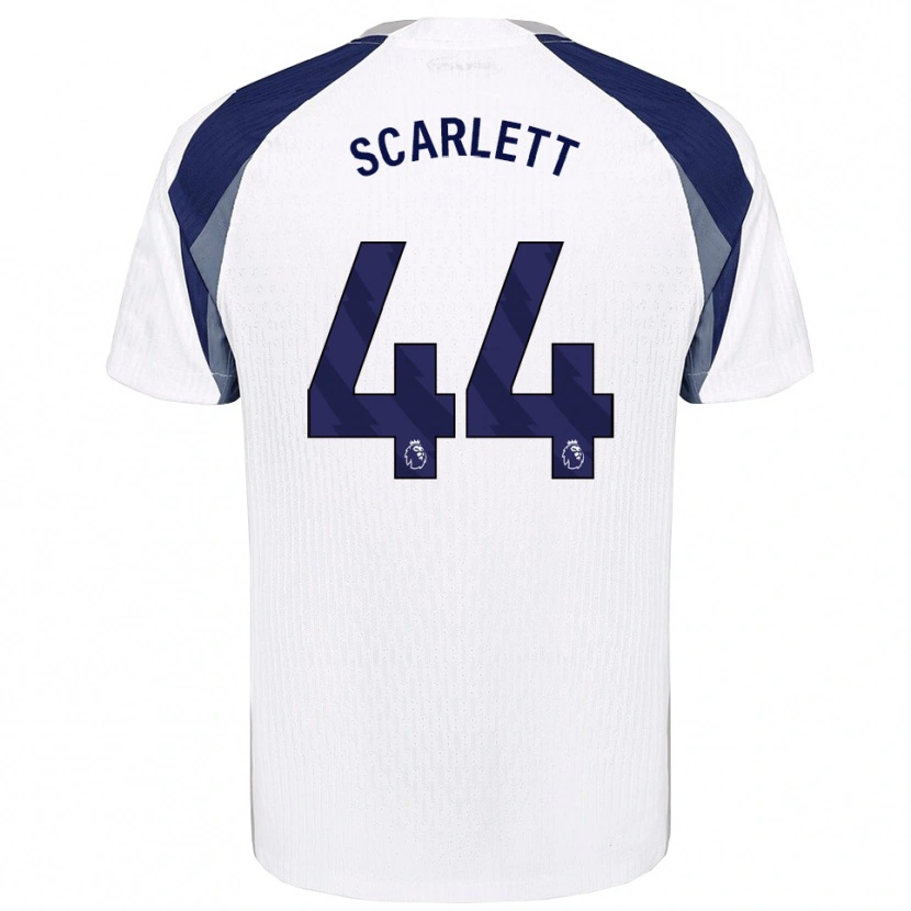 Danxen Hombre Camiseta Dane Scarlett #44 Blanco Marino 1ª Equipación 2025/26 La Camisa