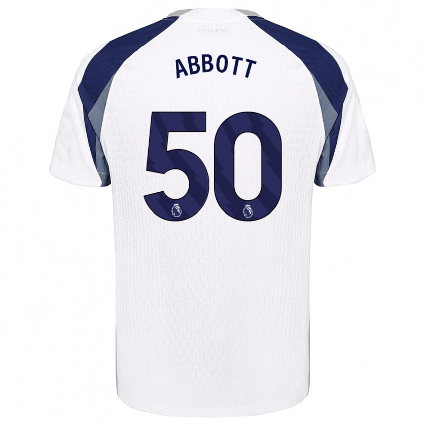 Danxen Hombre Camiseta George Abbott #50 Blanco Marino 1ª Equipación 2025/26 La Camisa