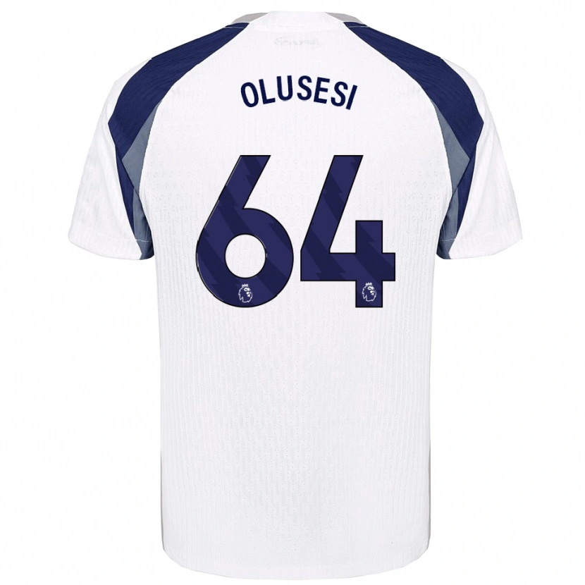 Danxen Hombre Camiseta Callum Olusesi #64 Blanco Marino 1ª Equipación 2025/26 La Camisa