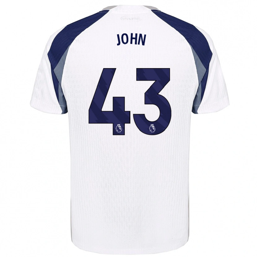 Danxen Hombre Camiseta Nile John #43 Blanco Marino 1ª Equipación 2025/26 La Camisa