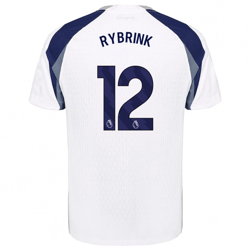 Danxen Hombre Camiseta Josefine Rybrink #12 Blanco Marino 1ª Equipación 2025/26 La Camisa