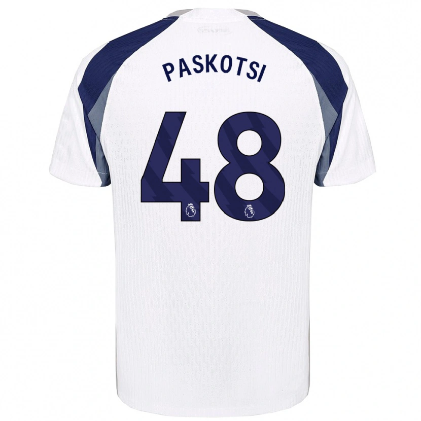 Danxen Hombre Camiseta Maksim Paskotsi #48 Blanco Marino 1ª Equipación 2025/26 La Camisa