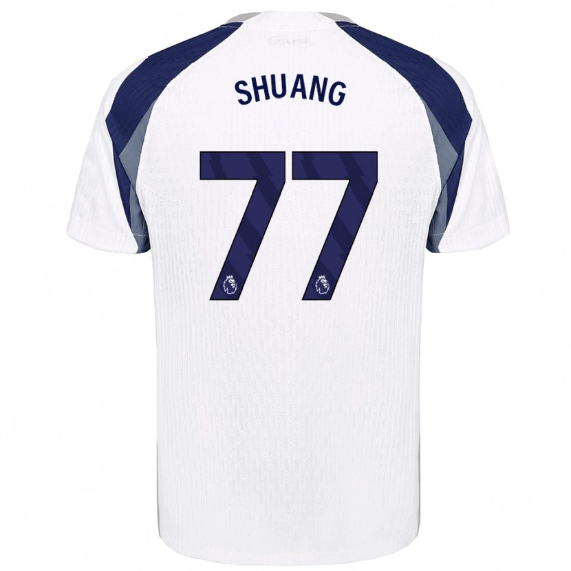 Danxen Hombre Camiseta Wang Shuang #77 Blanco Marino 1ª Equipación 2025/26 La Camisa