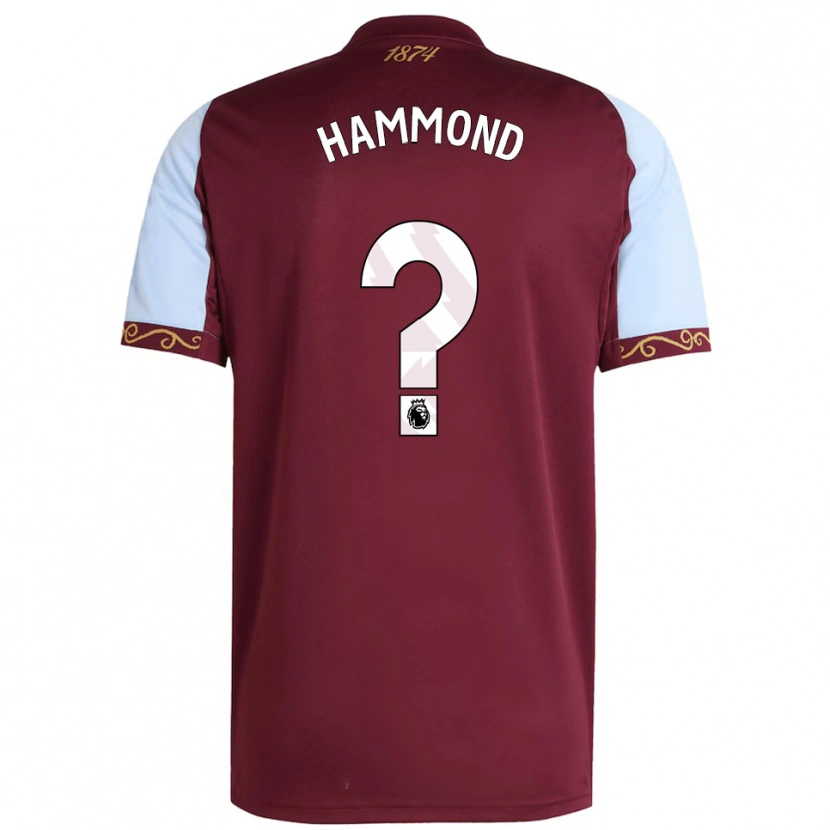 Danxen Hombre Camiseta Alex Hammond #0 Borgoña Celeste 1ª Equipación 2025/26 La Camisa