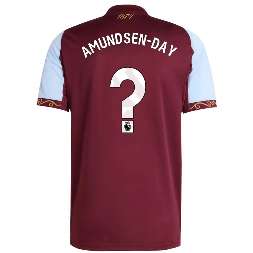 Danxen Hombre Camiseta Ethan Amundsen-Day #0 Borgoña Celeste 1ª Equipación 2025/26 La Camisa