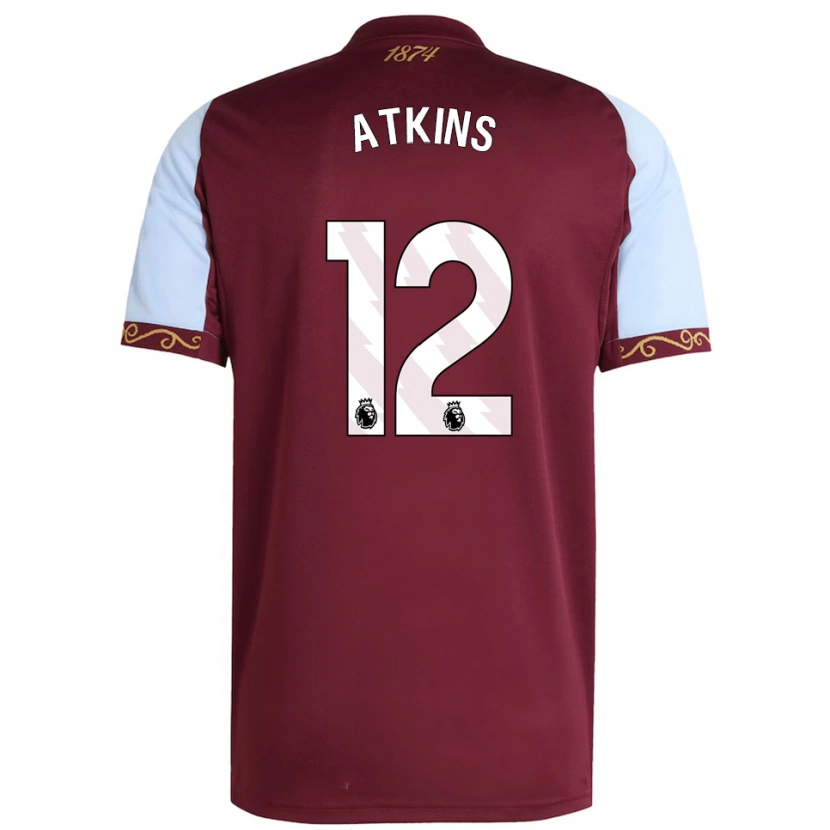 Danxen Hombre Camiseta Clay Atkins #12 Borgoña Celeste 1ª Equipación 2025/26 La Camisa