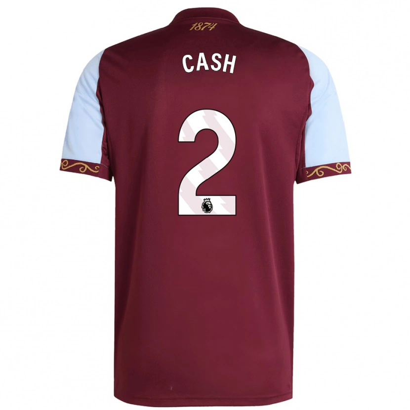 Danxen Hombre Camiseta Matty Cash #2 Borgoña Celeste 1ª Equipación 2025/26 La Camisa