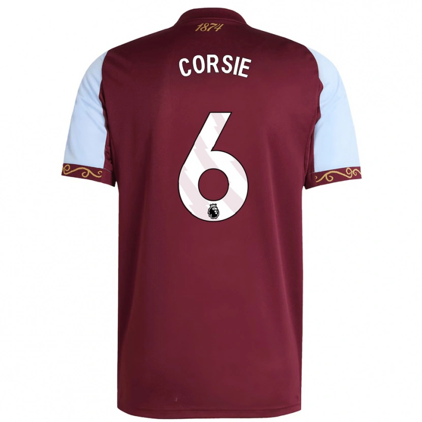 Danxen Hombre Camiseta Rachel Corsie #6 Borgoña Celeste 1ª Equipación 2025/26 La Camisa