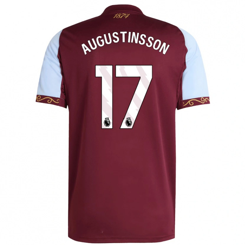 Danxen Hombre Camiseta Ludwig Augustinsson #17 Borgoña Celeste 1ª Equipación 2025/26 La Camisa
