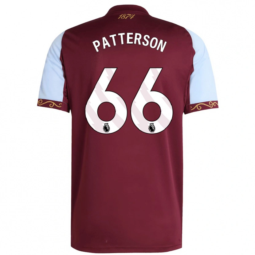 Danxen Hombre Camiseta Travis Patterson #66 Borgoña Celeste 1ª Equipación 2025/26 La Camisa