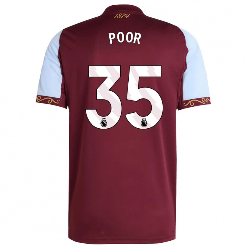 Danxen Hombre Camiseta Sophia Poor #35 Borgoña Celeste 1ª Equipación 2025/26 La Camisa