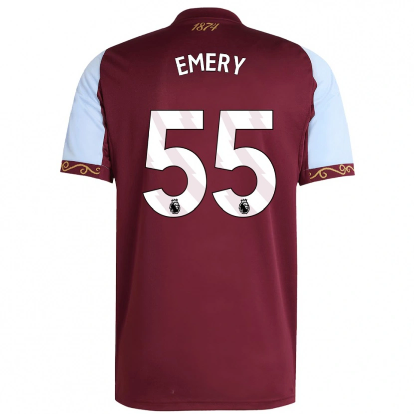 Danxen Hombre Camiseta Lander Emery #55 Borgoña Celeste 1ª Equipación 2025/26 La Camisa