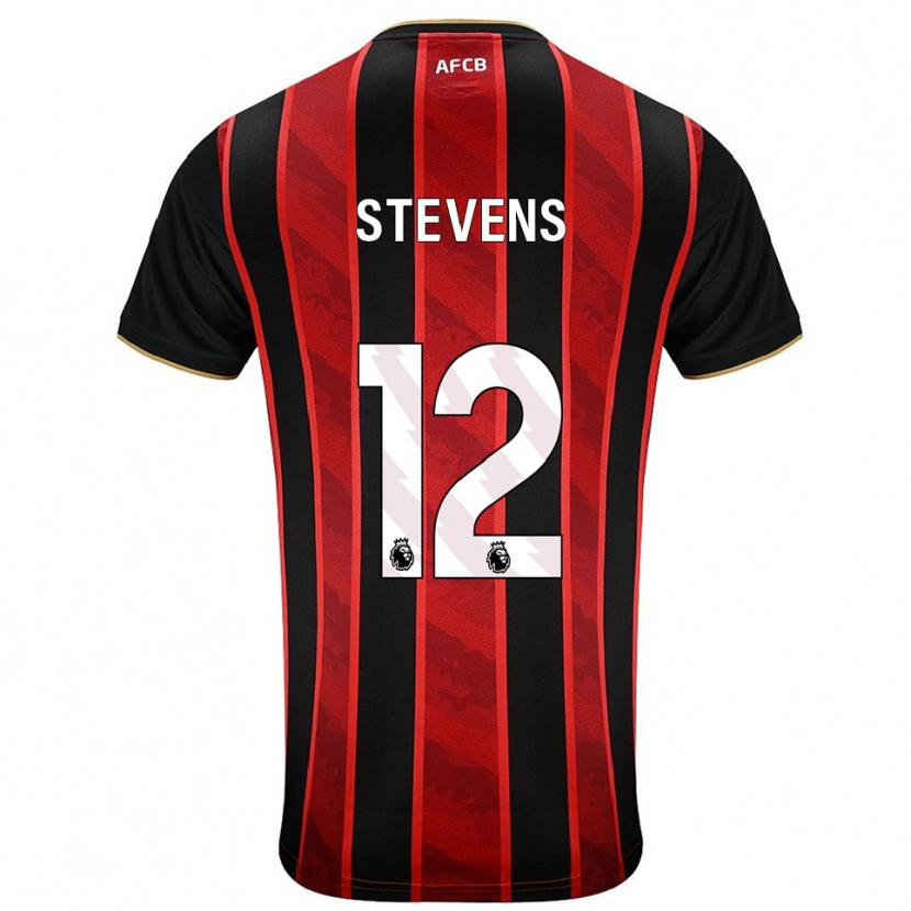 Danxen Hombre Camiseta Charlie Stevens #12 Rojo Negro 1ª Equipación 2025/26 La Camisa