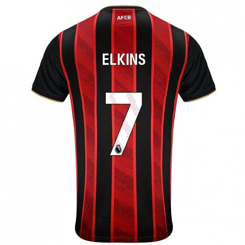 Danxen Hombre Camiseta Elle Elkins #7 Rojo Negro 1ª Equipación 2025/26 La Camisa