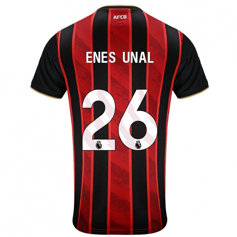 Danxen Hombre Camiseta Enes Ünal #26 Rojo Negro 1ª Equipación 2025/26 La Camisa