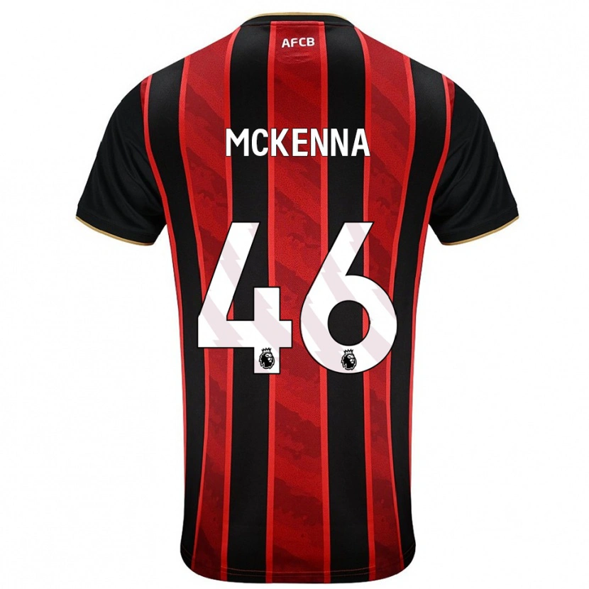 Danxen Hombre Camiseta Callan Mckenna #46 Rojo Negro 1ª Equipación 2025/26 La Camisa