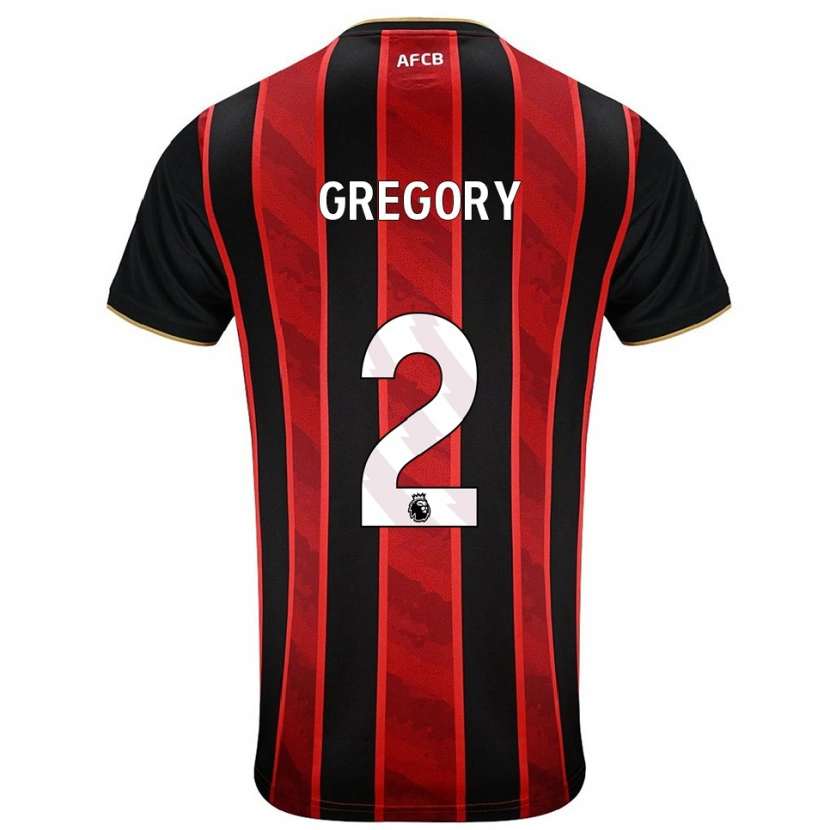 Danxen Hombre Camiseta Karlos Gregory #2 Rojo Negro 1ª Equipación 2025/26 La Camisa