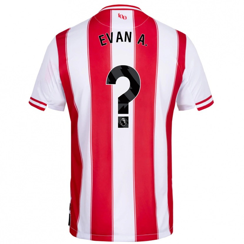 Danxen Hombre Camiseta Evan Anderson #0 Rojo Blanco 1ª Equipación 2025/26 La Camisa
