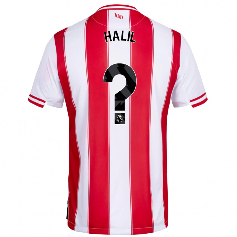 Danxen Hombre Camiseta Kaya Halil #0 Rojo Blanco 1ª Equipación 2025/26 La Camisa