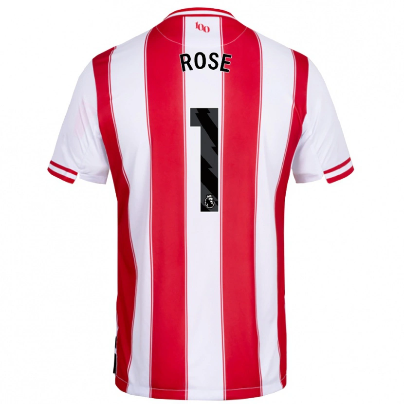 Danxen Hombre Camiseta Reggie Rose #1 Rojo Blanco 1ª Equipación 2025/26 La Camisa