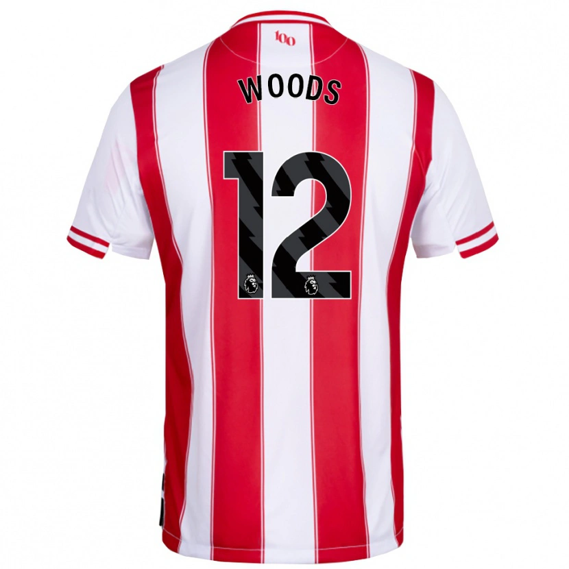 Danxen Hombre Camiseta Nikki Woods #12 Rojo Blanco 1ª Equipación 2025/26 La Camisa