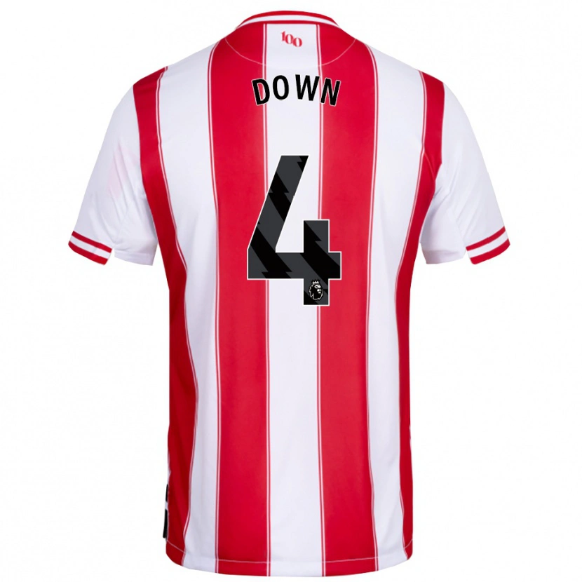 Danxen Hombre Camiseta Alissa Down #4 Rojo Blanco 1ª Equipación 2025/26 La Camisa