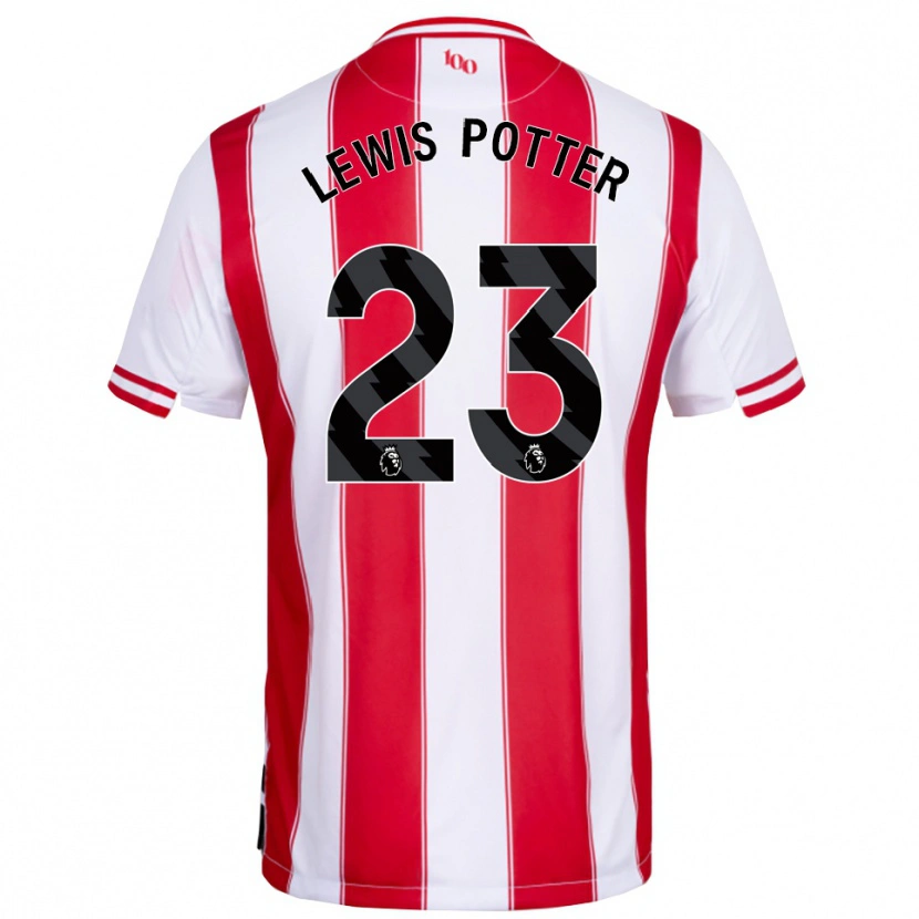 Danxen Hombre Camiseta Keane Lewis-Potter #23 Rojo Blanco 1ª Equipación 2025/26 La Camisa