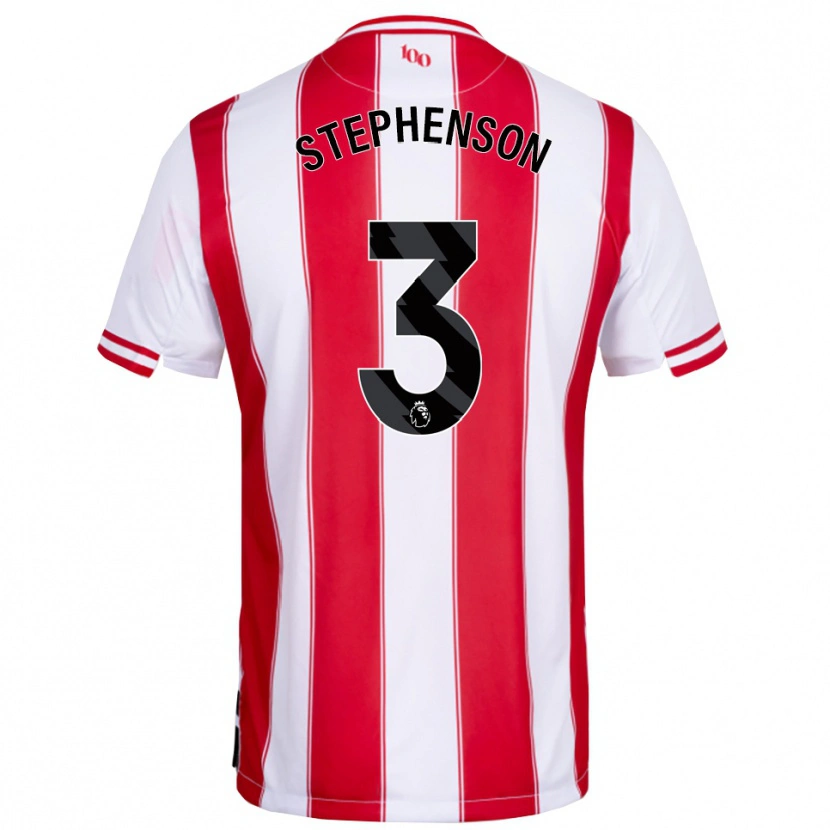 Danxen Hombre Camiseta Joshua Stephenson #3 Rojo Blanco 1ª Equipación 2025/26 La Camisa
