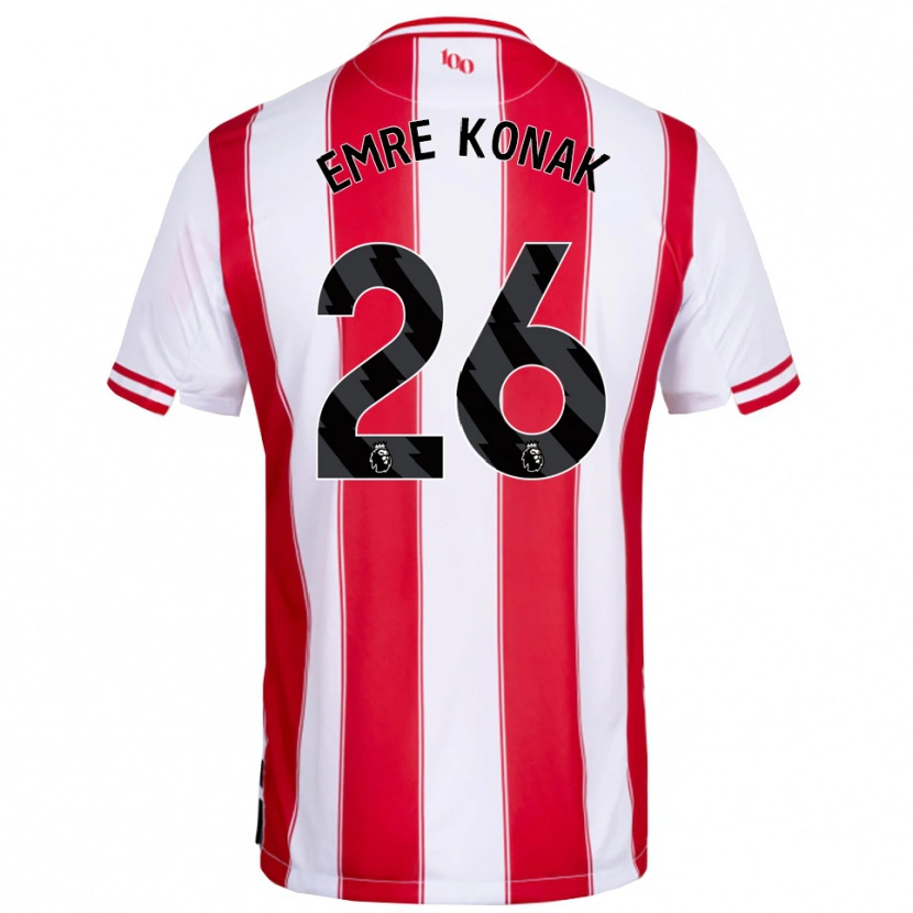 Danxen Hombre Camiseta Yunus Emre Konak #26 Rojo Blanco 1ª Equipación 2025/26 La Camisa