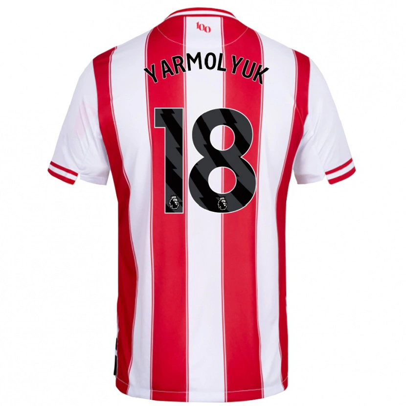 Danxen Hombre Camiseta Yegor Yarmolyuk #18 Rojo Blanco 1ª Equipación 2025/26 La Camisa