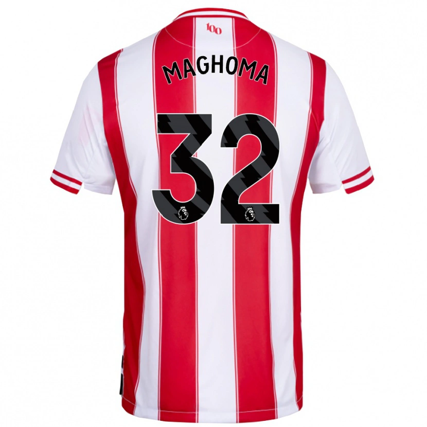 Danxen Hombre Camiseta Paris Maghoma #32 Rojo Blanco 1ª Equipación 2025/26 La Camisa