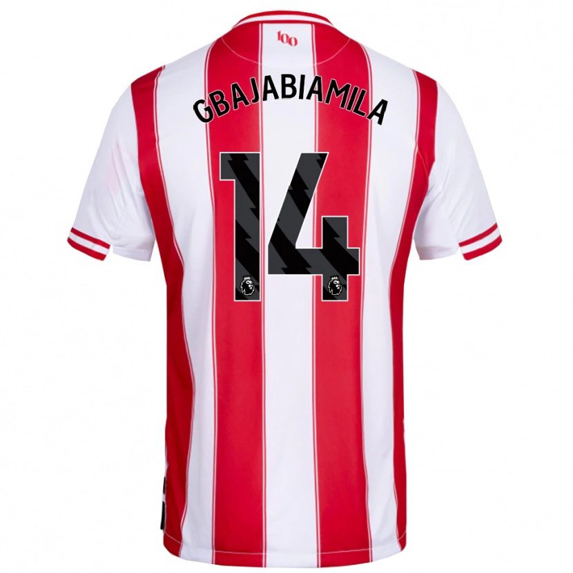 Danxen Hombre Camiseta Habeebat Gbajabiamila #14 Rojo Blanco 1ª Equipación 2025/26 La Camisa