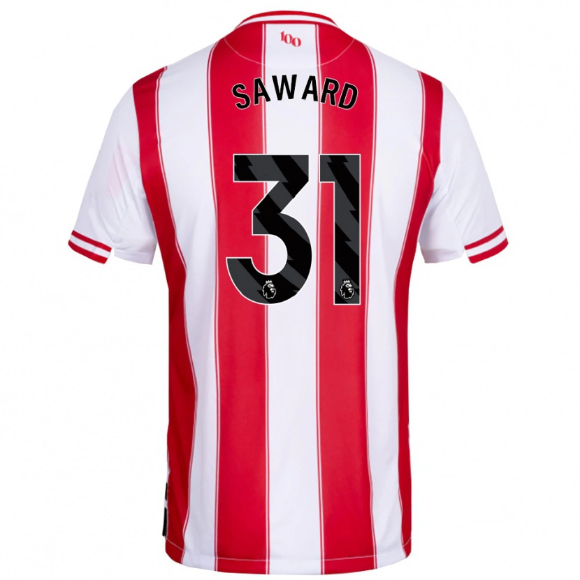 Danxen Hombre Camiseta Sammie Saward #31 Rojo Blanco 1ª Equipación 2025/26 La Camisa