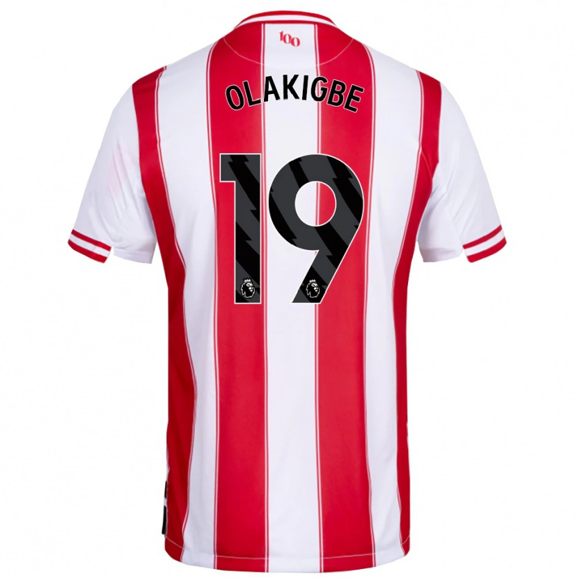 Danxen Hombre Camiseta Michael Olakigbe #19 Rojo Blanco 1ª Equipación 2025/26 La Camisa