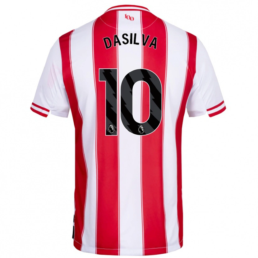 Danxen Hombre Camiseta Josh Dasilva #10 Rojo Blanco 1ª Equipación 2025/26 La Camisa
