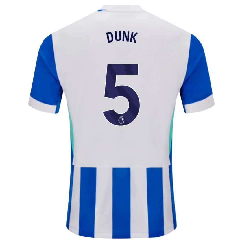 Danxen Hombre Camiseta Lewis Dunk #5 Azul Blanco 1ª Equipación 2025/26 La Camisa