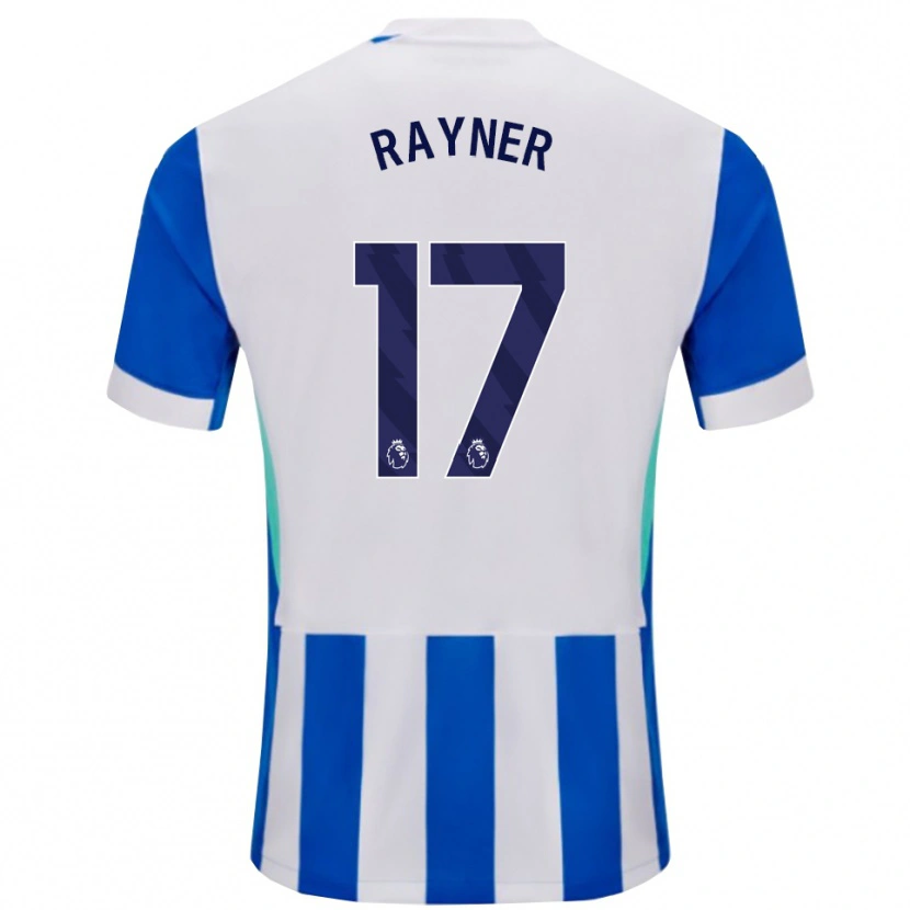 Danxen Hombre Camiseta Bex Rayner #17 Azul Blanco 1ª Equipación 2025/26 La Camisa