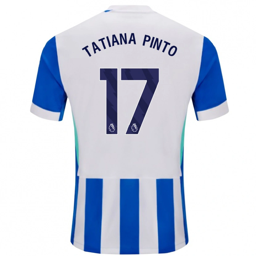 Danxen Hombre Camiseta Tatiana Vanessa Ferreira Pinto #17 Azul Blanco 1ª Equipación 2025/26 La Camisa